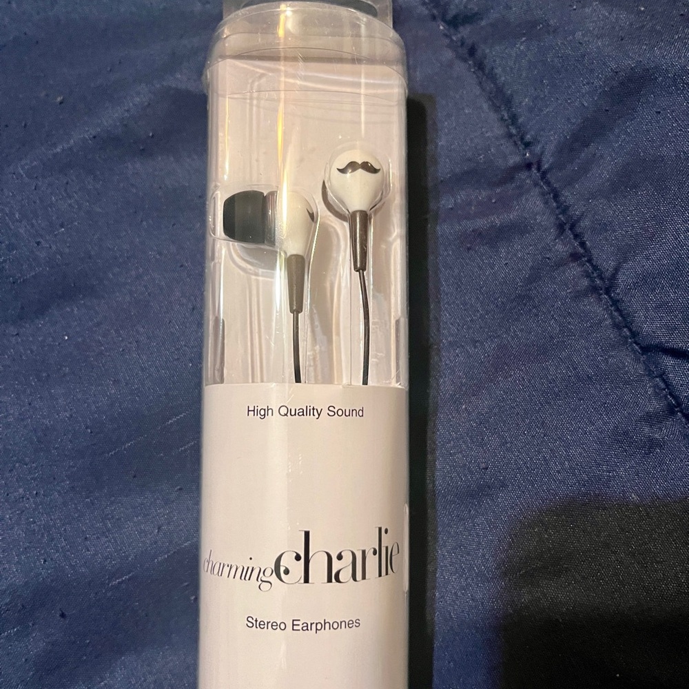 Charming Charlie earbuds -unopened, new in packaging